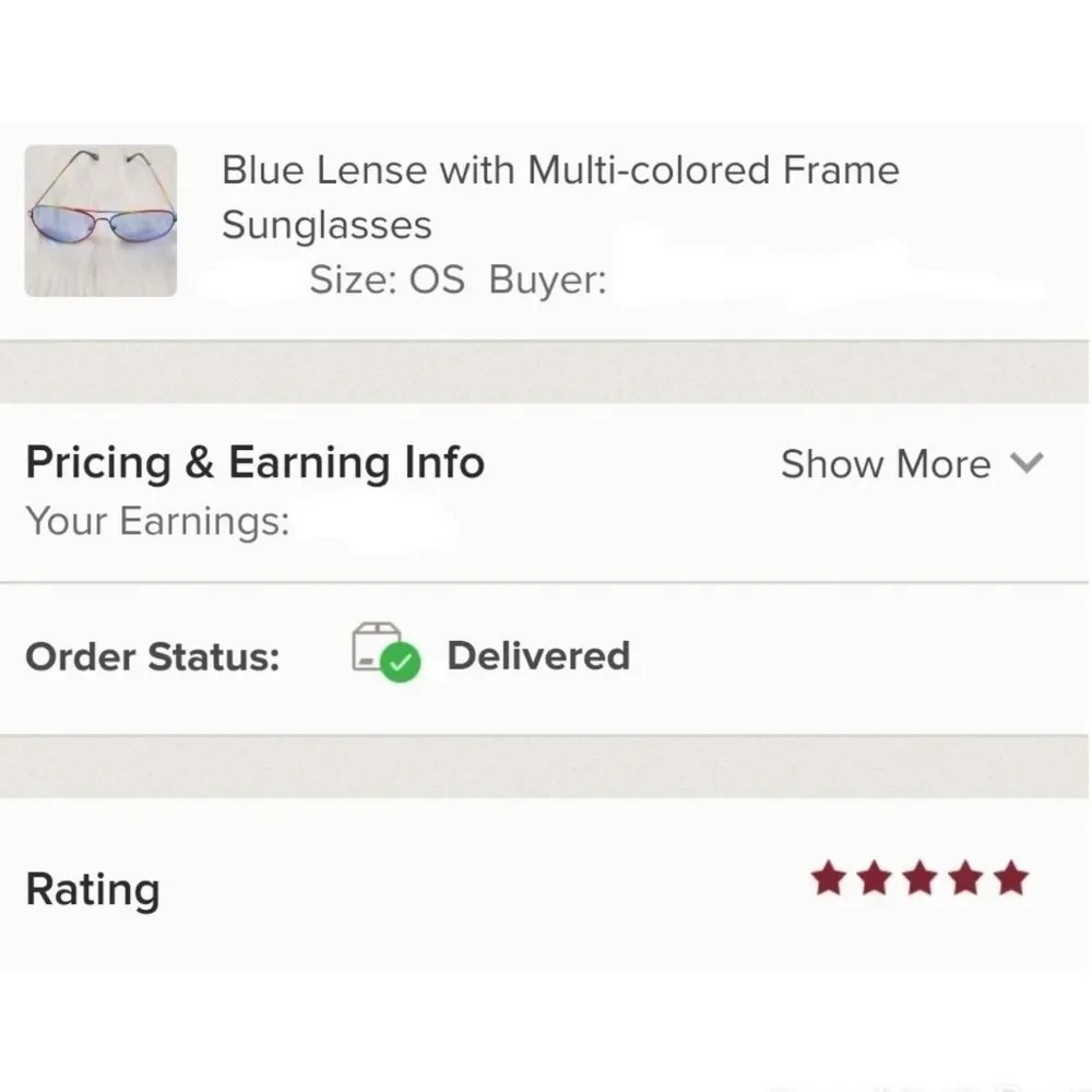 Black Sunglasses with Multi-colored Frame - Picture 5 of 5